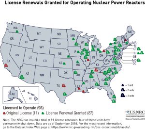 Federal Map nuclear licenced